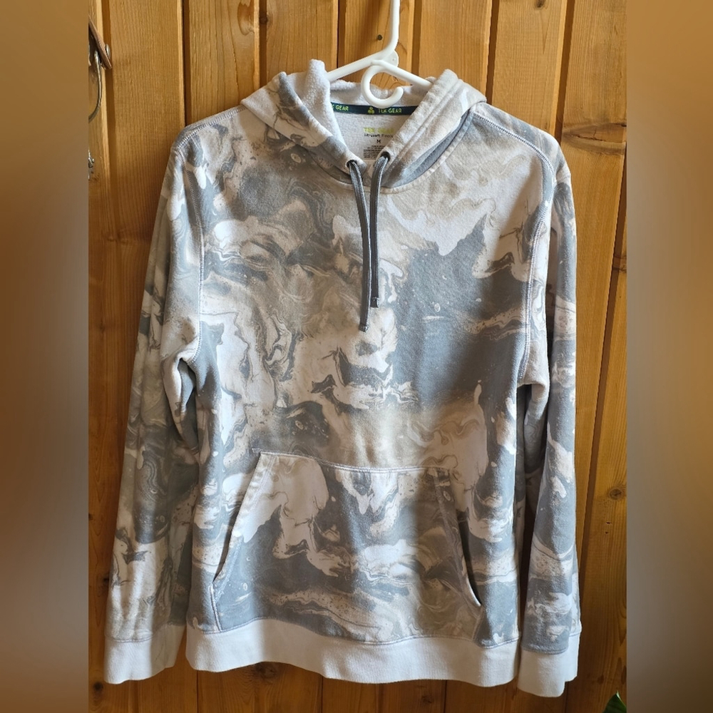 Tek Gear Gray Marble Patterned Hoodie